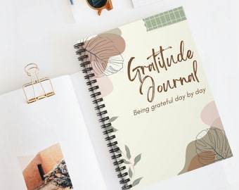 Daily Gratitude Journal - Spiral Notebook - Ruled Line