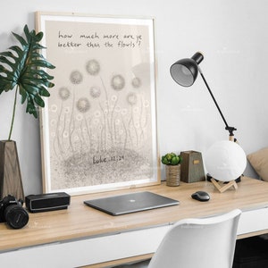 Luke 12:24 Bible Verse of The Day Printable Wall Art Home Decor Digital Art Print Scripture Wall Art Scripture Printable Bible Verse Print