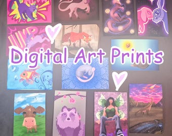 Digitale Kunstdrucke! - Tiere, Fantasy - 13 Varianten, Matt oder Glänzend, Verschiedene Größen