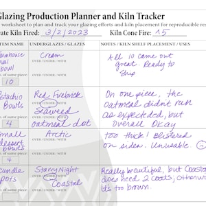 Pottery Glazing and Production Planner: Comprehensive Tracker for Ceramicists and Clay Artists
