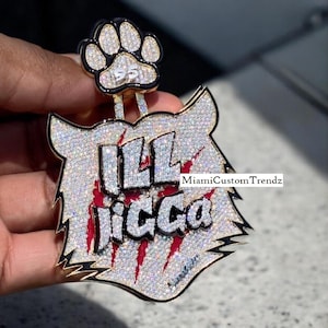 Colgante de letra con diseño personalizado en 3D, colgante de moissanita real para hombre, dije con pintura de esmalte, plata 925, acabado en oro blanco de 14 quilates, regalo para él