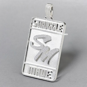 925 Sterling Silber Dog Tag Anhänger, Moissanit Brief Charme, Benutzerdefinierte Name Anhänger, Hip Hop Anhänger, 14k Weißgold Finish, Geburtstagsgeschenk für Ihn