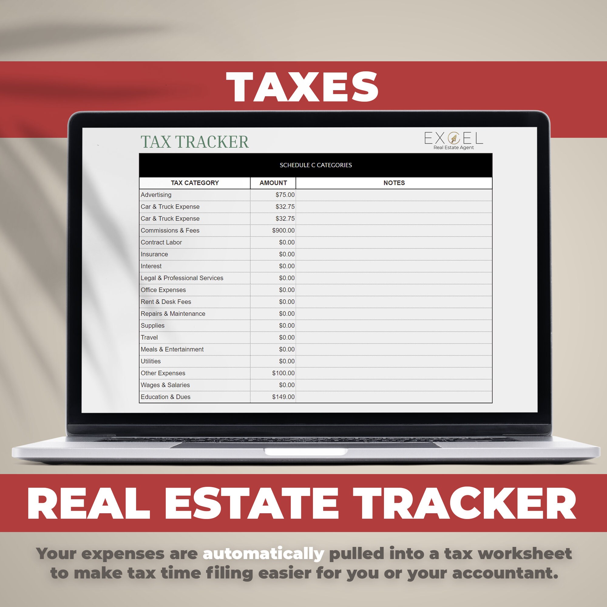 Real Estate Expense Tracker Real Estate and Expense Tracker