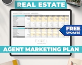 Real Estate Marketing Plan | Track Your Real Estate Marketing | Marketing Spreadsheet | Realtor Spreadsheet
