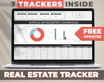 Onkostentracker voor onroerend goed | Inkomsten- en onkostenregistratie onroerend goed | Spreadsheets makelaar | Exclusief gebouwd voor agenten