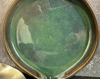 Handmade "Mood Ring" Color Pottery Spoon Rest: Kitchen Decor Gift