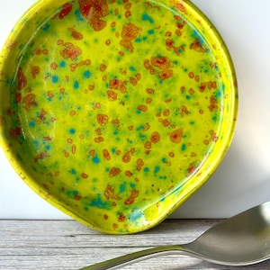 Citrus Punch Spoon Rest | Speckled Pottery | Handmade Pottery | Pottery Spoon Rest | Spoon Rest | Kitchen Decor | Kitchen Gift