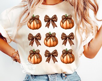 Pumpkin Leopard Coquette bow png, retro halloween png, trending png, Fall png, black bow png soft girl png, Pumpkin girly png
