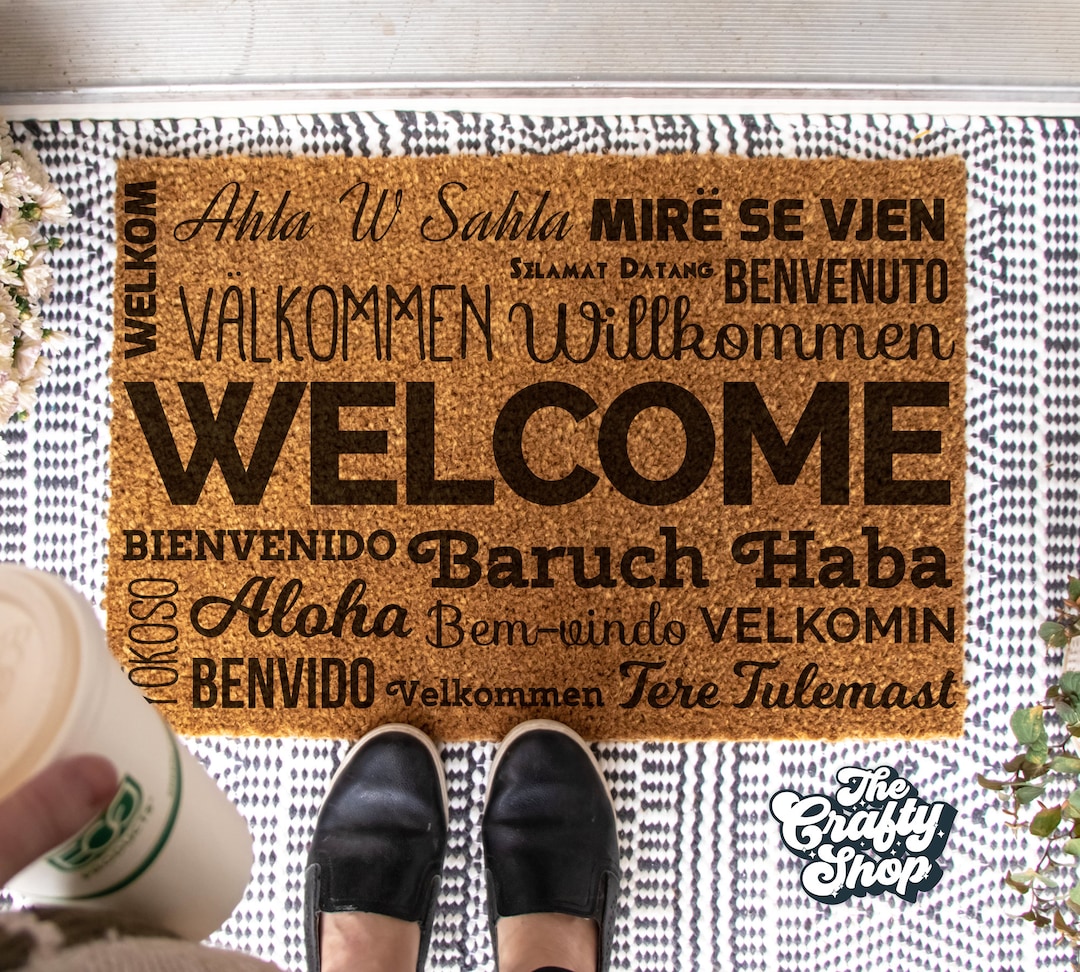 in Different Languages Svg, Doormat Svg, Door Mat Svg, Doormat Svg Cut Design, Cutting