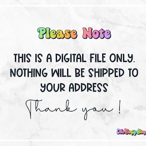 Puede incluir: Tenga en cuenta: Este es un archivo digital &uacute;nicamente. No se enviar&aacute; nada a su direcci&oacute;n. &iexcl;Gracias! The Crafty Shop