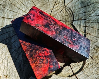 Red - black color. Stabilized karelian birch.