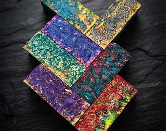 Maple burl stabilized colored. 130*50*29 mm