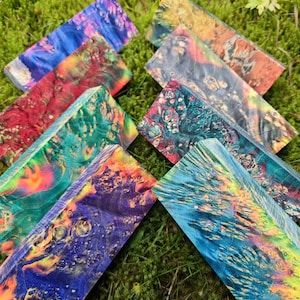 Esdoorn gestabiliseerd gekleurd. 130*50*29 mm