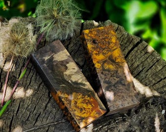 Honey - brown. Stabilized burl.