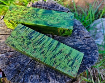 Stabilized karelian birch Light Green