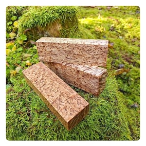 Bois de bouleau bouclé de Carélie stabilisé. Naturel