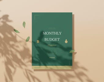 Maandelijkse budgetplanner | Inkomsten, uitgaven, rekeningen, besparingen bijhouden (pdf-download)