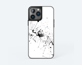 Coque et étui iPhone à pois noirs et blancs à la mode