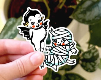 halloween kewpie sticker pack - devil sticker pumpkin sticker halloween sticker sonny angel sticker pack