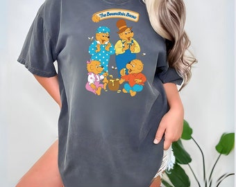 Die Berenstain Bären | Wohlfühlfarben Shirt | Nostalgische | Übergroßes Shirt | Pullover | 90er Jahre Kinder | Throwback Geschenk | Bären | Geschenk für sie