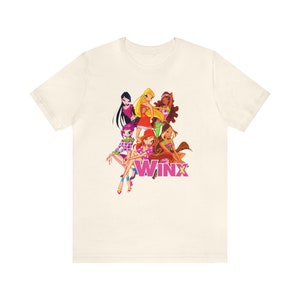 Winx Club Nostalgic Tee - Vintage Cartoon T-Shirt for Fans - Retro Cartoon Graphic Shirt Natural