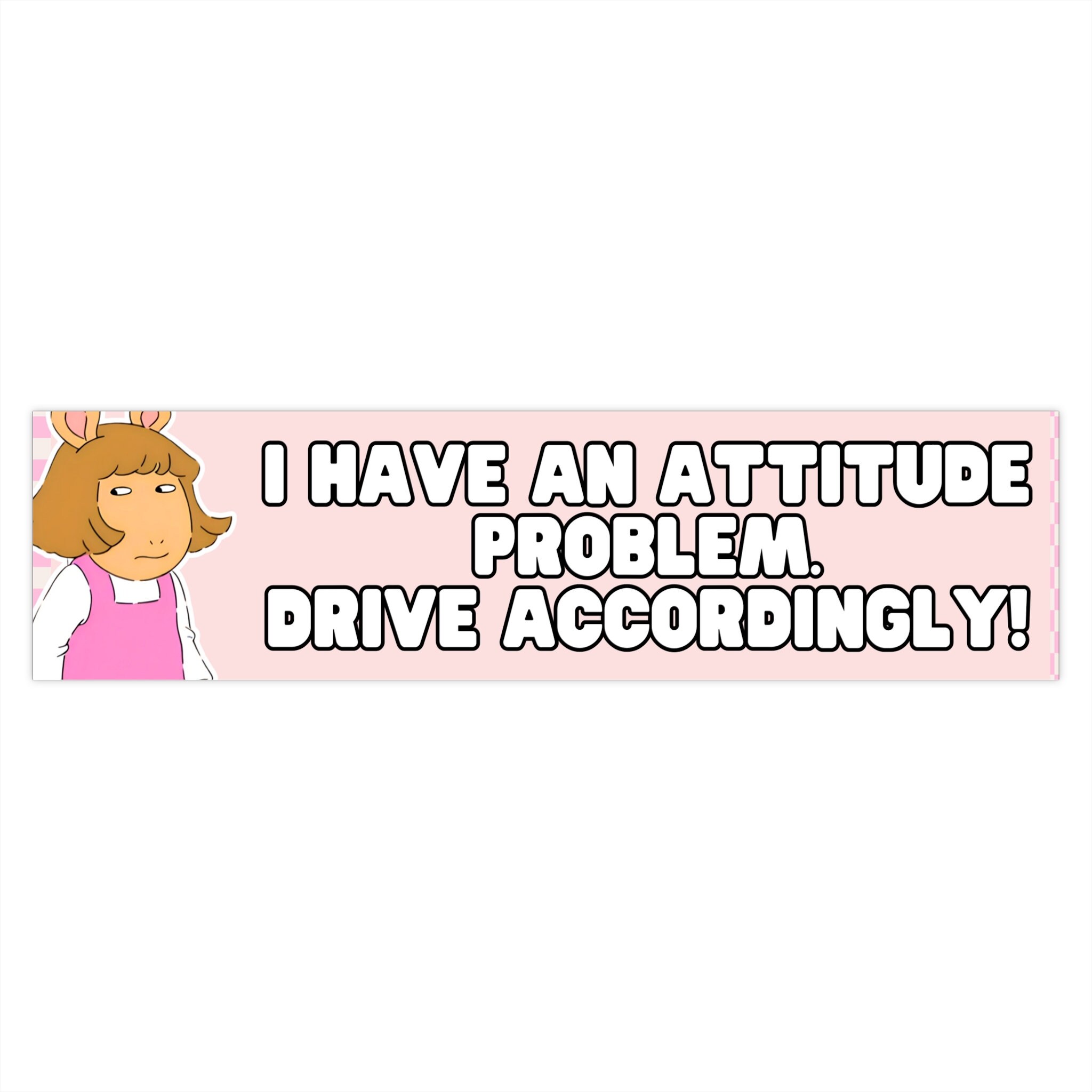 Arthur Cartoon Bumper Sticker - Fun PBS Kids TV Show- Decal for Cars & - Funny Bumper Sticker - Nostalgia- D.W