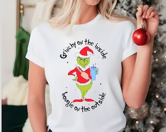Grinch Girl Navidad / Navidad / Camiseta de la Copa Stanley / Vacaciones festivas / Camiseta retro
