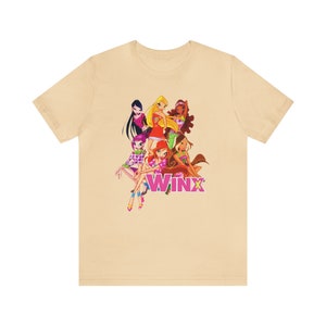 Winx Club Nostalgic Tee - Vintage Cartoon T-Shirt for Fans - Retro Cartoon Graphic Shirt Soft Cream