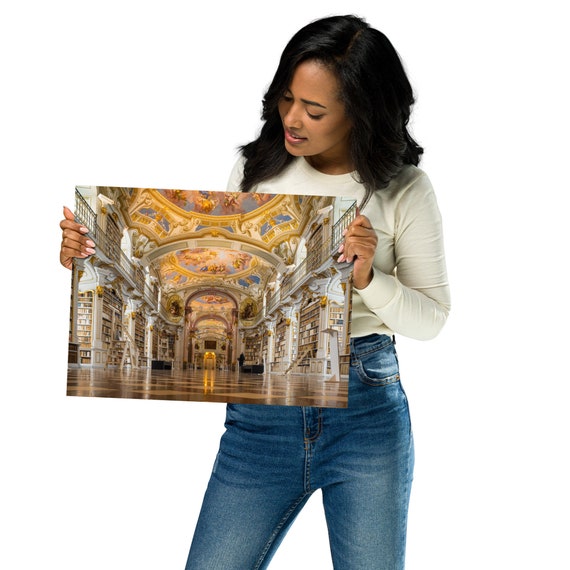 ツヴィカ・スタイン作「アドモント修道院図書館」のプリント - 天井画