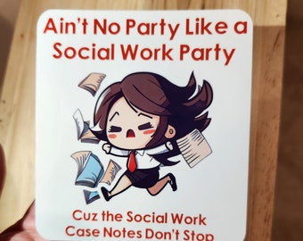 ソーシャルワークパーティーステッカー - ケースノートは止まらない