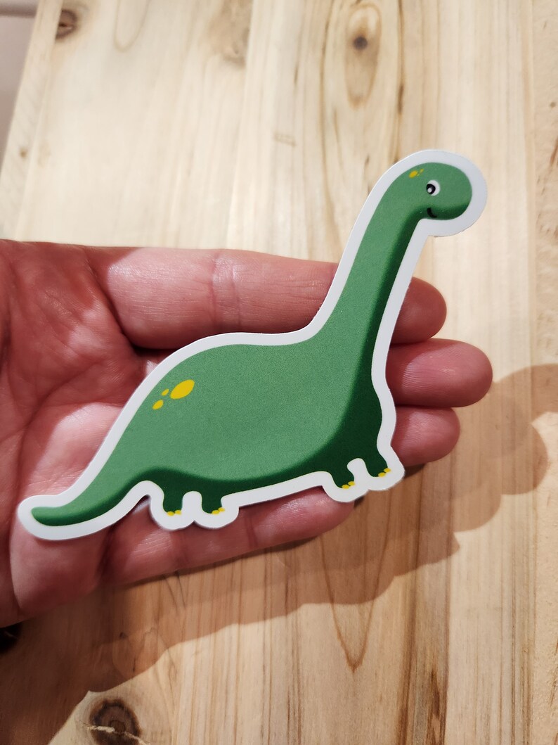 Adorable Brontosaurus Dinosaur Vinyl Sticker - Etsy