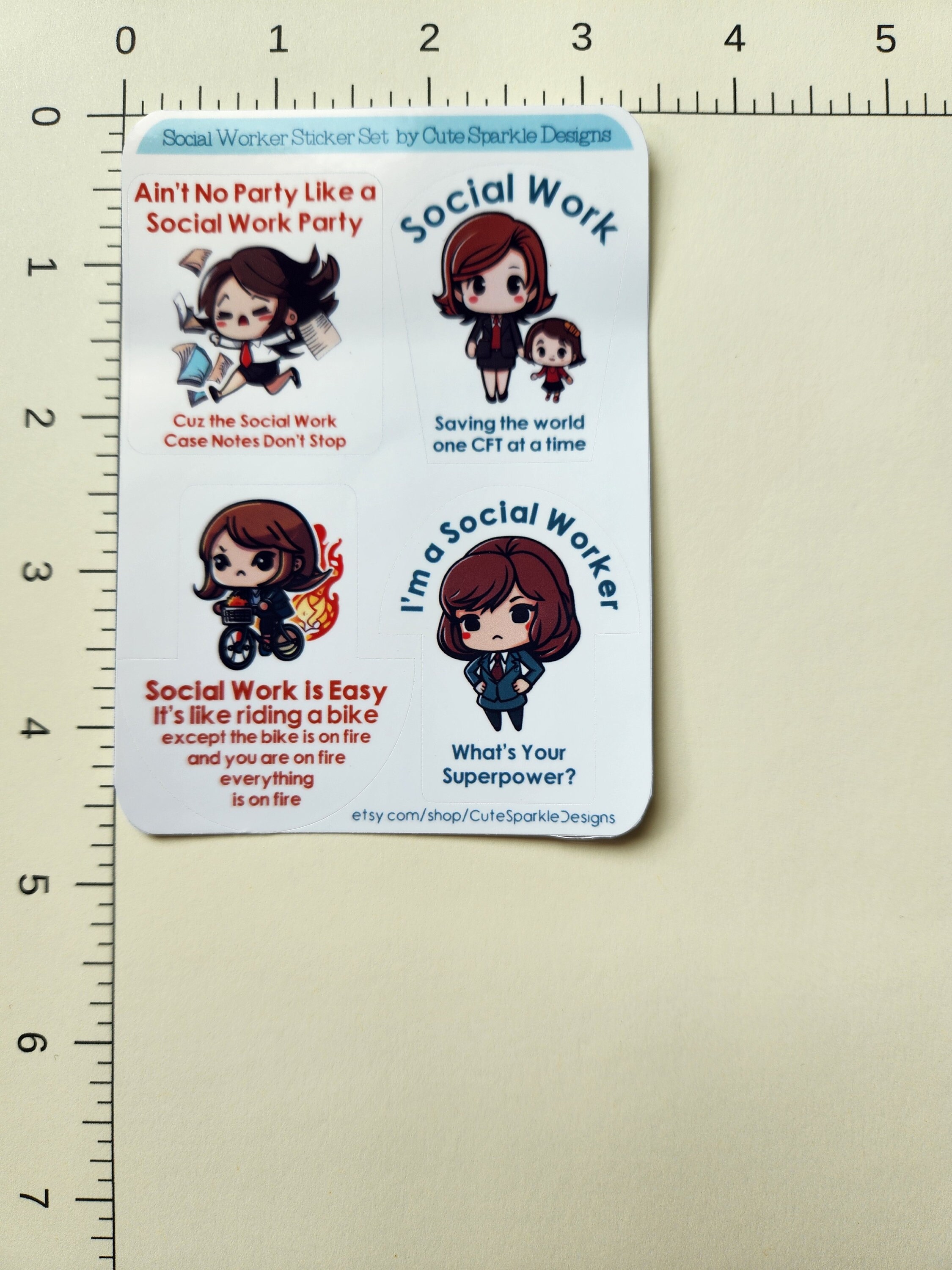 Social Worker Sticker Set - Etsy