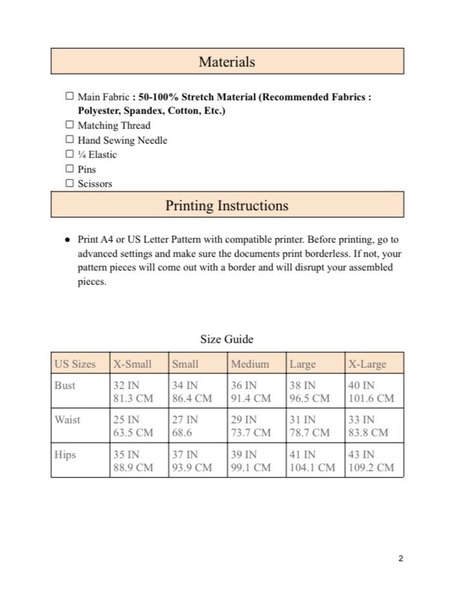 Princess Top PDF Sewing Pattern Instant Download Xsmall-xlarge A4 & US ...