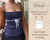 Bambi Tank Top PDF Sewing Pattern | Coquette Tank/cami