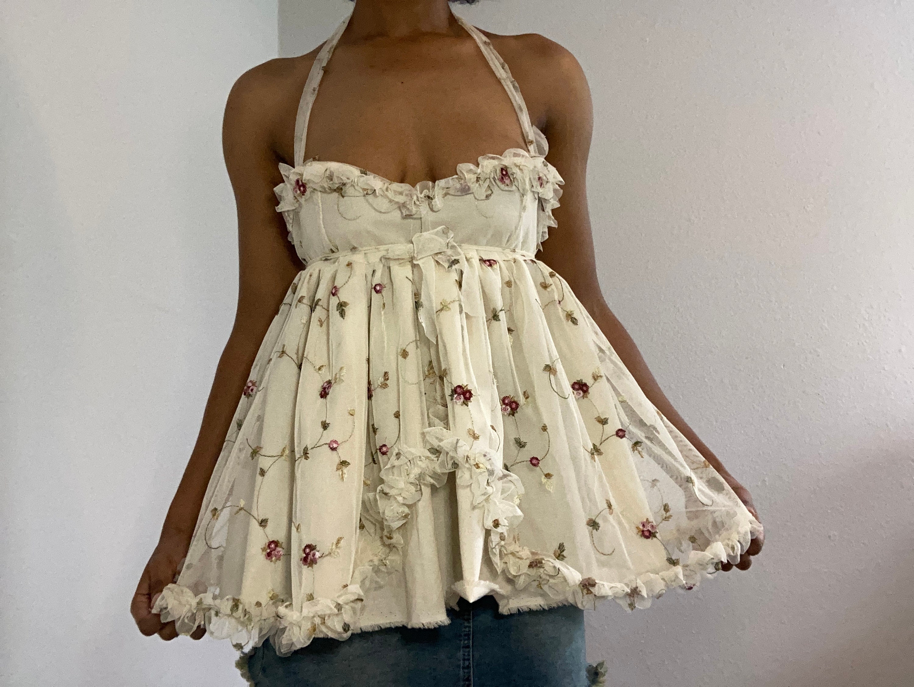 Bernie Babydoll Top, Leaves