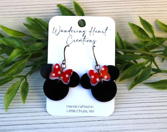 Minnie Mouse and Mickey Mouse Dangle Earrings | Disney Gifts