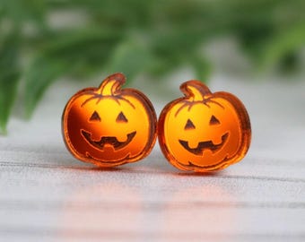 Pendientes de calabaza / Pendientes de otoño / Hipoalergénicos