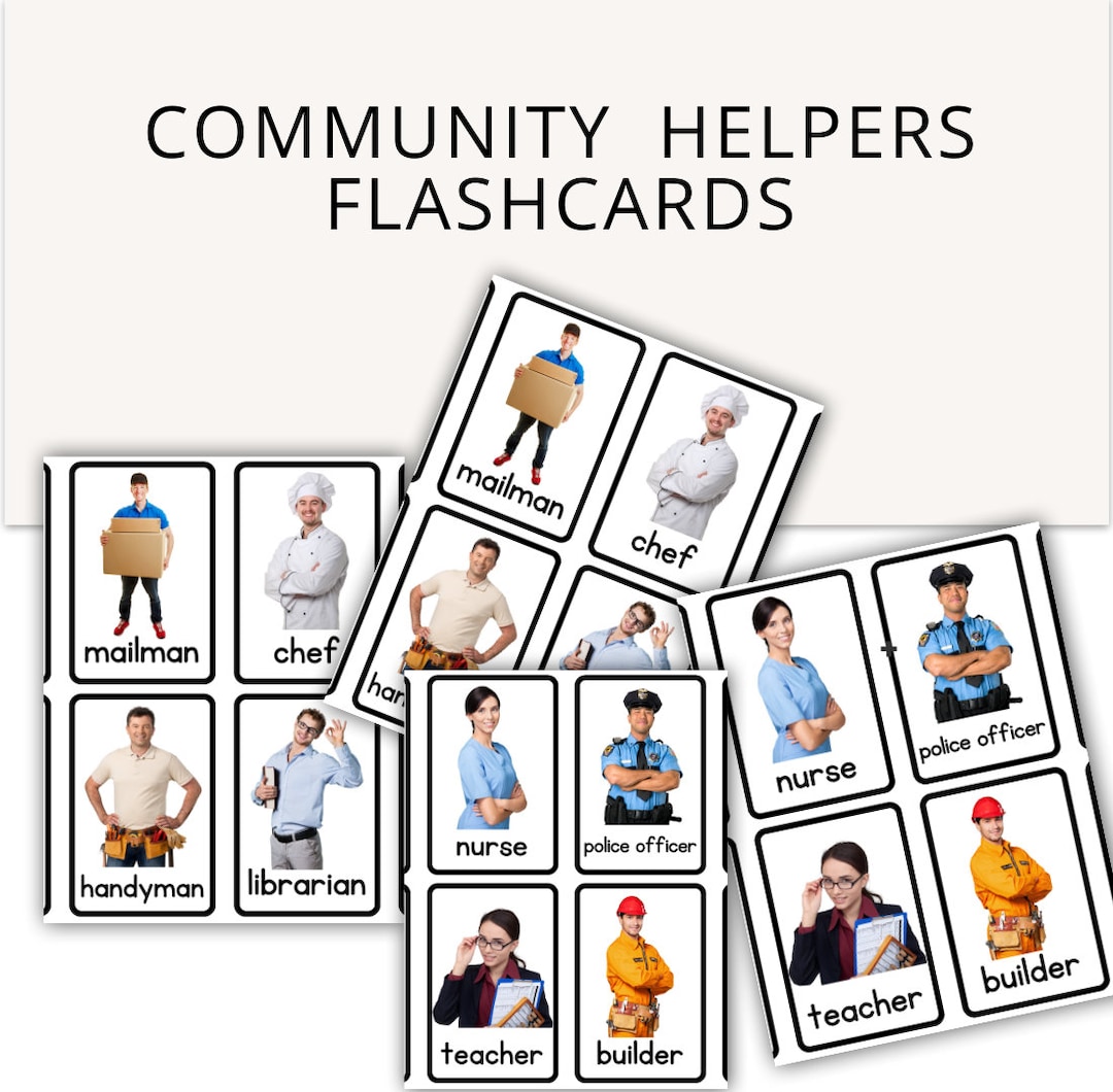 Community Helpers Flashcards, Community Flashcards, Profession ...
