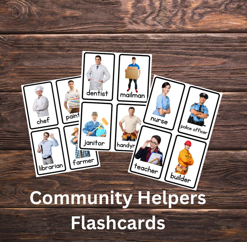 Community Helpers Flashcards, Community Flashcards, Profession ...
