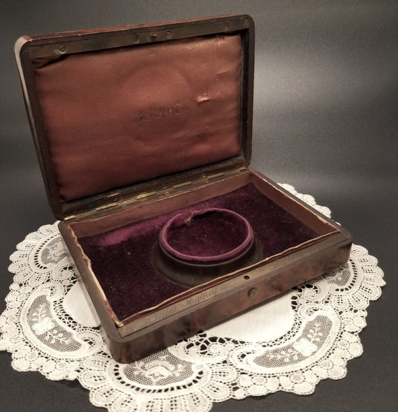 Pocket Watch Presentation Box from 1800's Burl Wood L… Gem