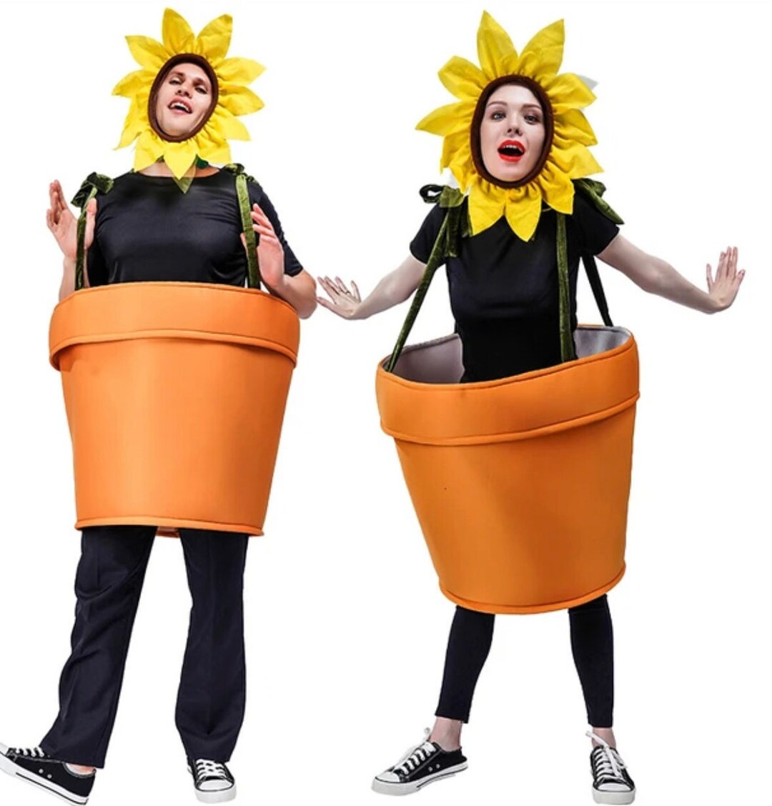 Cartoon Sunflower Pot Costume Foam Mascot Anime Adult Cosplay Etsy