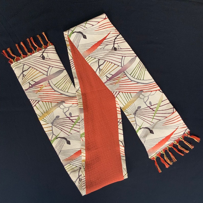 Chirimen kimono sjaal afbeelding 1