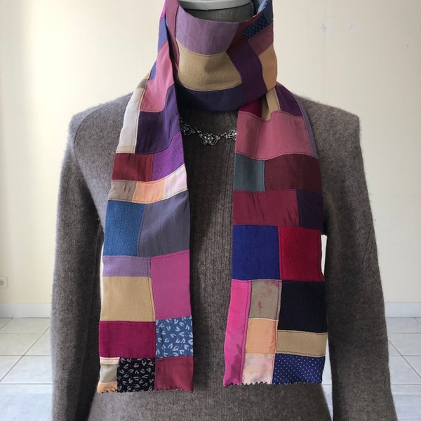World  Pure Silk patchwork scarf