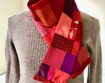 World Pure silk patchwork scarf