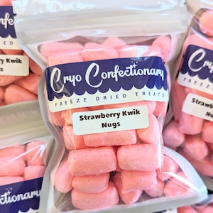 Freeze Dried Strawberry Kwik Taffy Nugs freeze dried candy