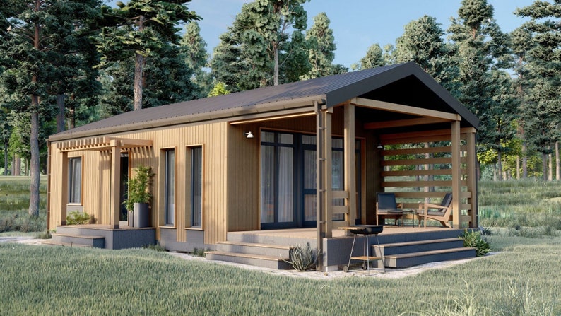 Tiny House Plans 2 Bedrooms 30 х 20 600 SF Living Area - Etsy Canada