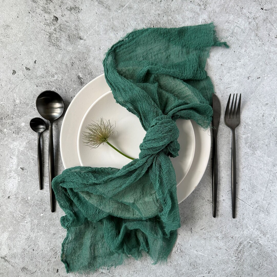 Emerald Green Cheese Cloth Napkins for Wedding or Bridal Etsy