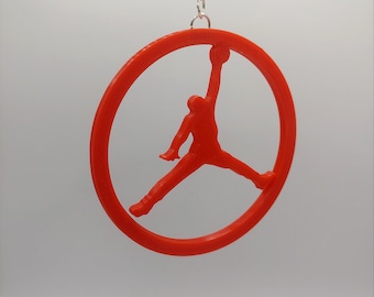 Air Jordan Jumpman Hoop 3D Earrings || Air Jordan Logo || 3D Printed Jewelry