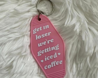 Iced Coffee Retro Hotel Key Chain