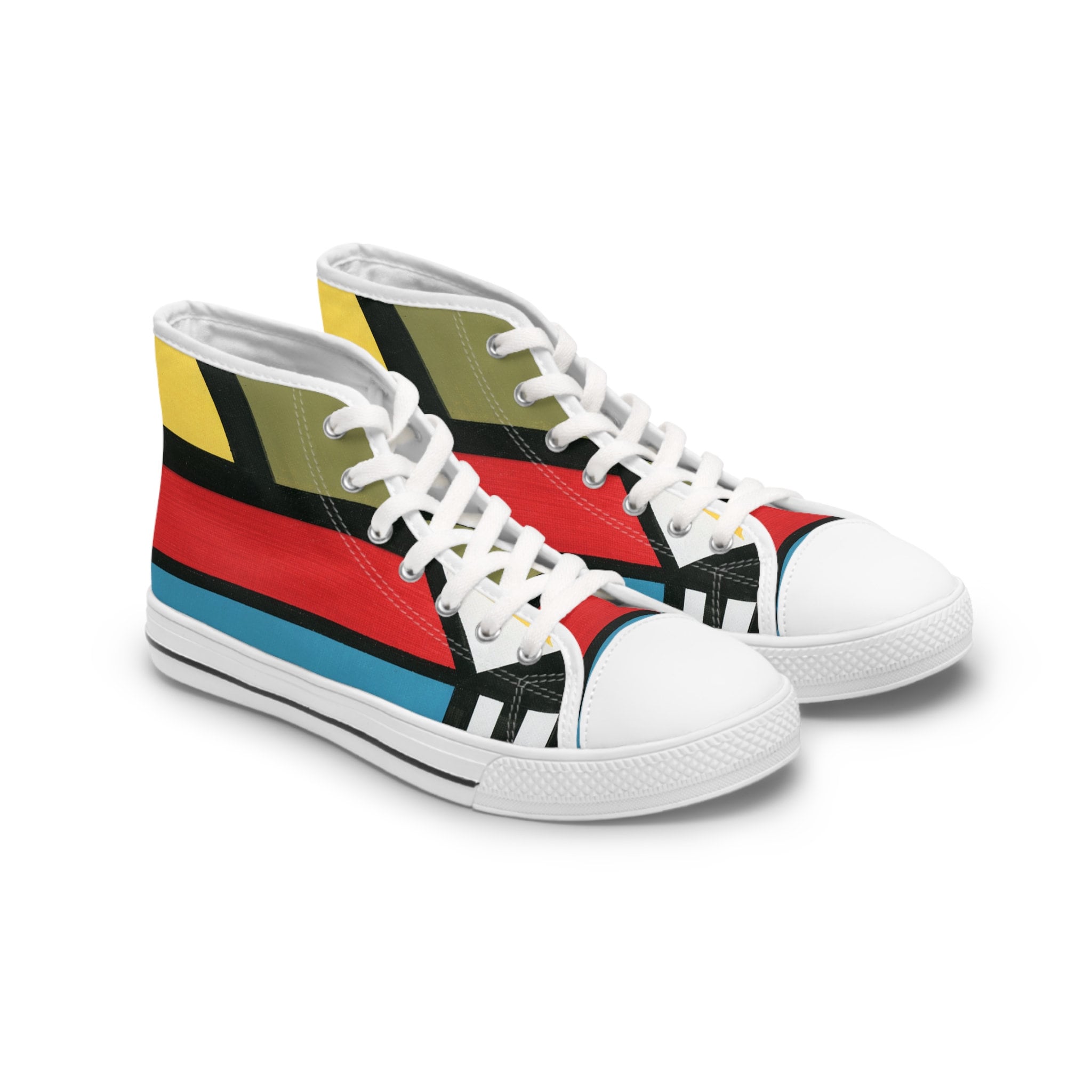 High top colorful best sale sneakers